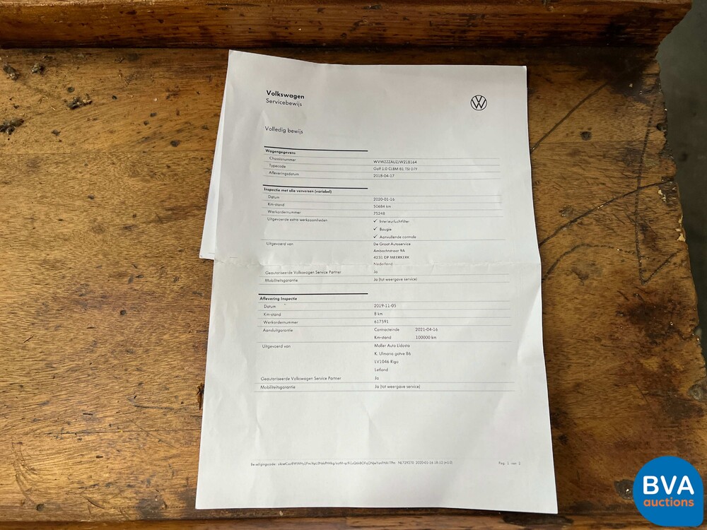 Volkswagen Golf 7 1.0 TSI Comfortline 110pk 2018, G-673-SR