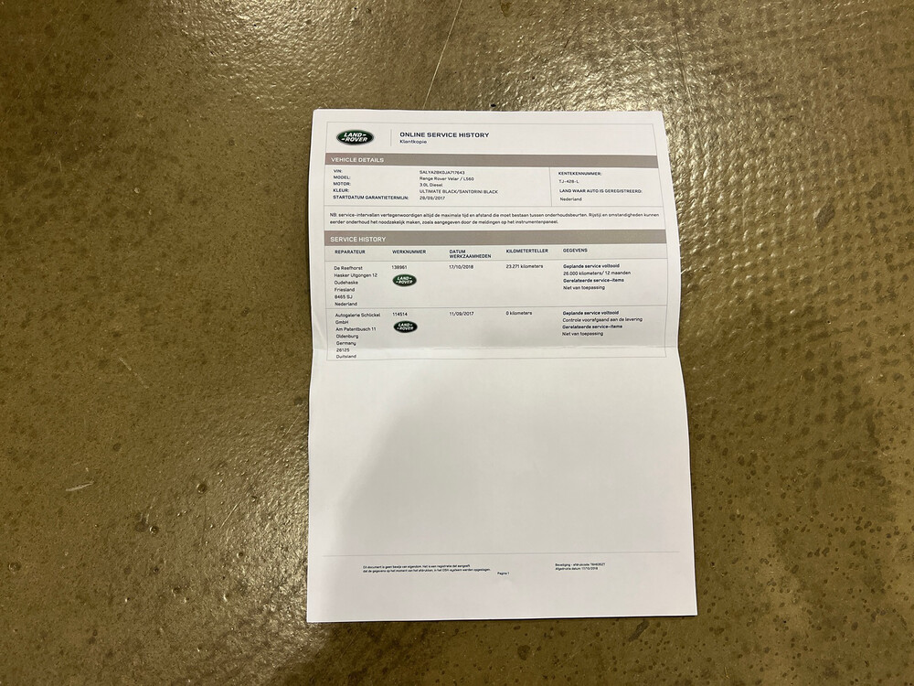 Land Rover Range Rover Velar 3.0 V6 AWD First Edition R-Dynamic 300hp 2017, TJ-428-L.