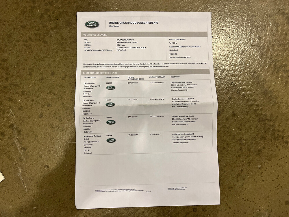 Land Rover Range Rover Velar 3.0 V6 AWD First Edition R-Dynamic 300hp 2017, TJ-428-L.