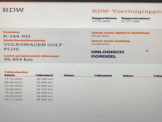 Volkswagen Golf Plus 1.2 TSI DSG Match 2012, K-144-RH.
