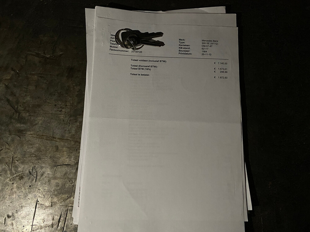 Mercedes-Benz 300 SE 200 PS S-Klasse 1964, DM-57-87.