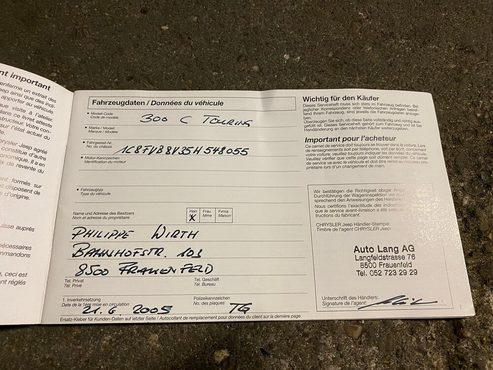 Chrysler 300C Touring 3.5 V6 AWD 249hp 2005, H-434-PX.