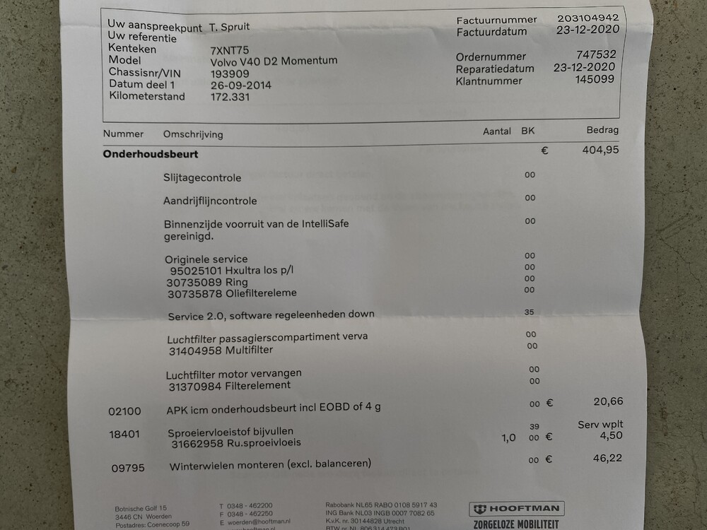 Volvo V40 1.6 D2 Momentum Business 144hp 2014, 7-XNT-75.
