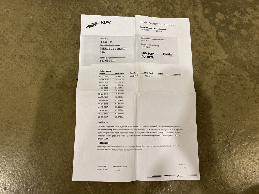 Mercedes-Benz A180 Edition 122PS 2013 -Org. NL-A-Klasse, 4-SGJ-16.