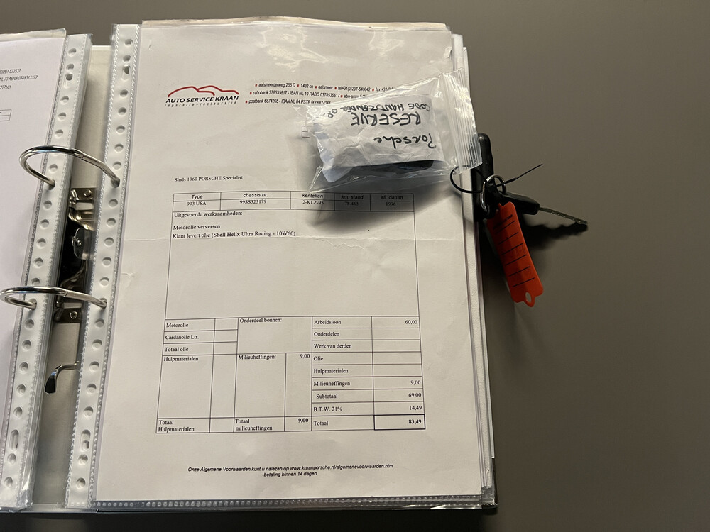 Porsche 911 993 3.6 Carrera 4 Coupé 272PS 1995, 2-KLZ-95