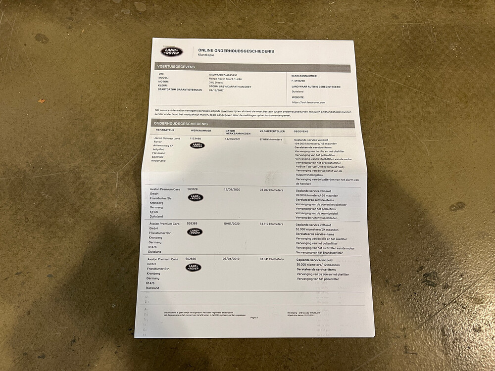 Land Rover Range Rover Sport 3.0 TDV6 HSE Dynamic 258PS 2018, K-823-VG