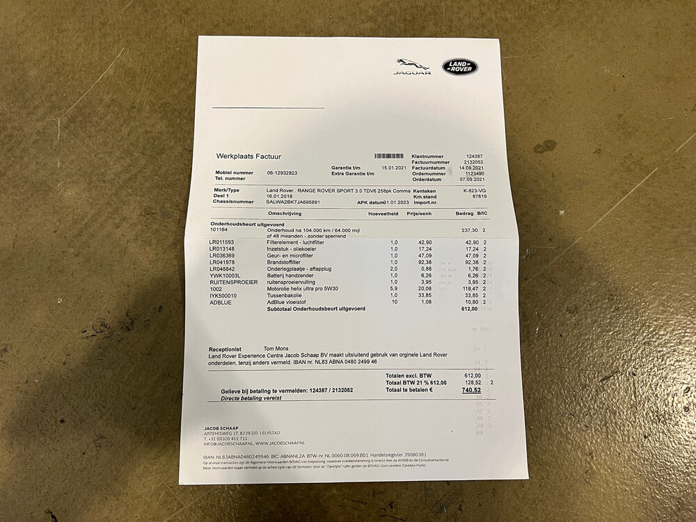 Land Rover Range Rover Sport 3.0 TDV6 HSE Dynamic 258PS 2018, K-823-VG