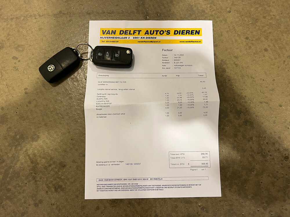 Volkswagen Scirocco 2.0 TFSI Highline 211hp 2012, R-201-PH