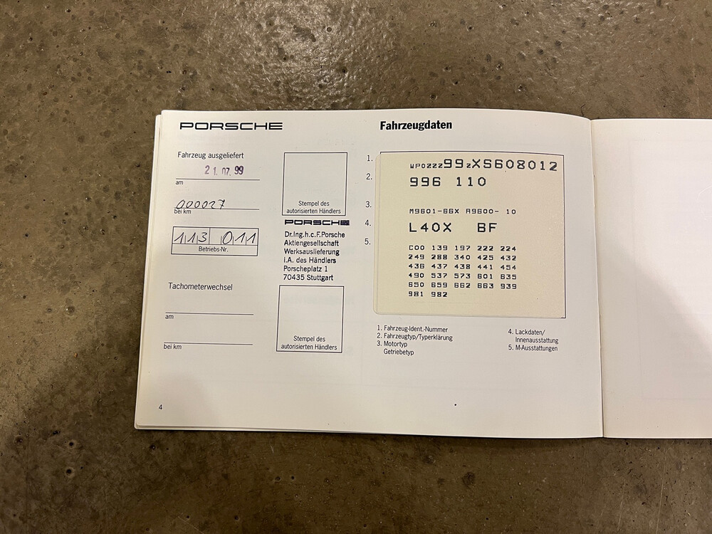 Porsche 911 996 3.4 Coupé Carrera 300PS 1999, 90-ST-DN.