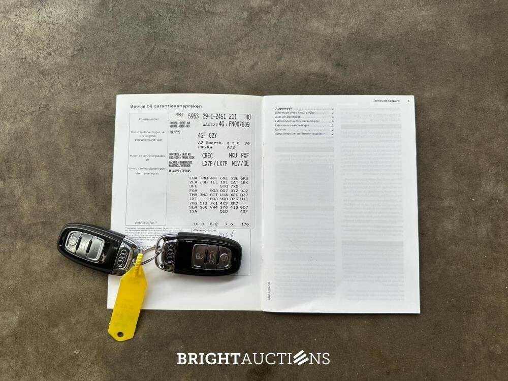 Audi A7 Sportback 3.0 V6 TFSI Quattro Pro Line S 333PK 2016 (Origineel-NL), HL-910-X