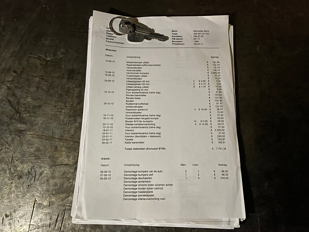 Mercedes-Benz 300SE 200pk S-Klasse 1964, DM-57-87