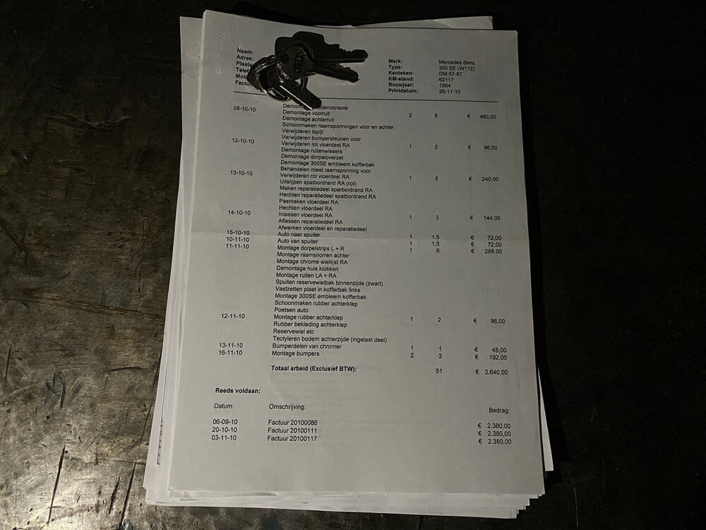 Mercedes-Benz 300SE 200pk S-Klasse 1964, DM-57-87