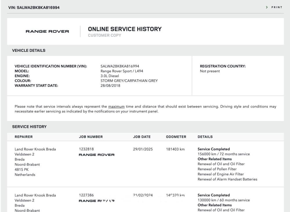 Land Rover Range Rover Sport 3.0 SDV6 Autobiography Dynamic 306PK 2019 (Origineel-NL), G-329-RP