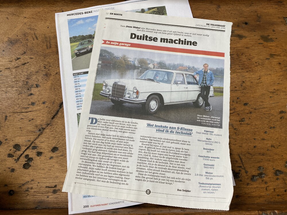 Mercedes-Benz 280S W116 160 PS 1974 S-Klasse, 99-YD-68.