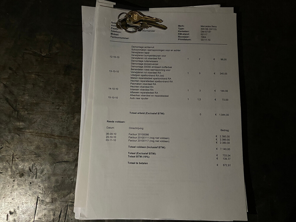 Mercedes-Benz 300SE 200PS S-Klasse 1964, DM-57-87