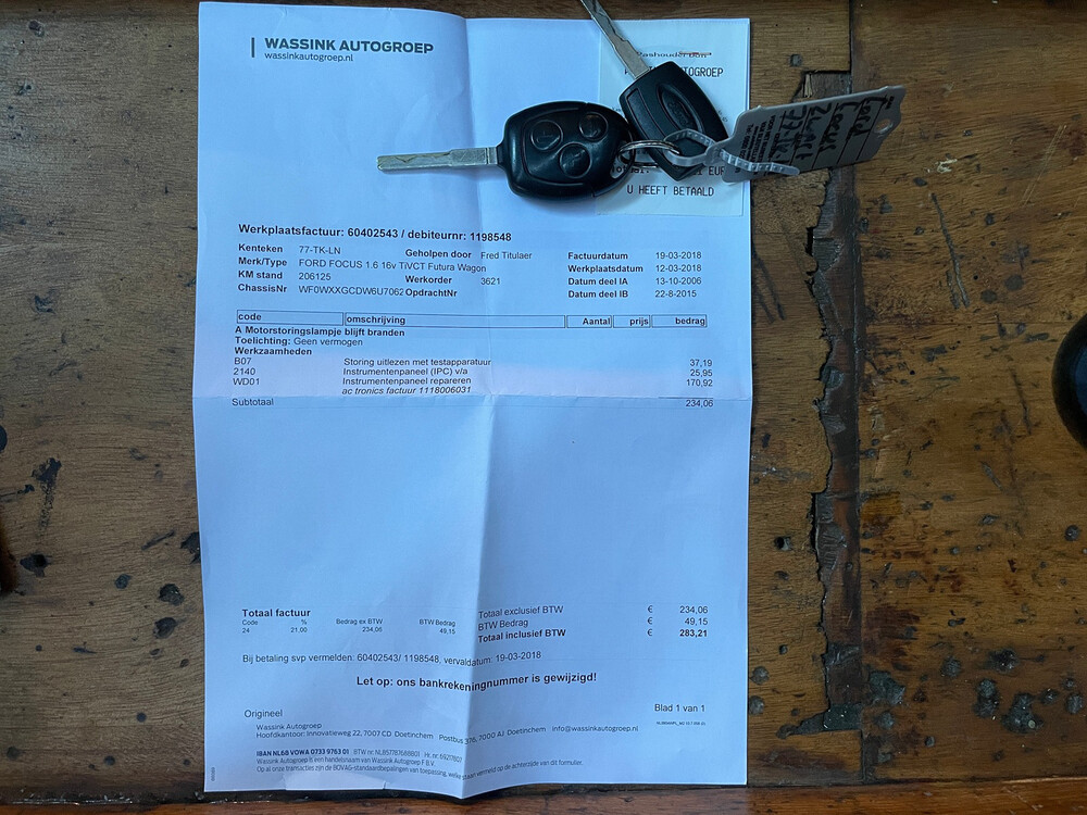 Ford Focus Wagon 1.6-16V Futura 2006, 77-TK-LN