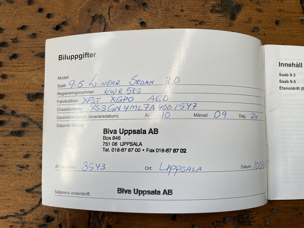 Saab 9-5 2.0 TiD Linear Exklusiv 160PS 2016, JR-350-P