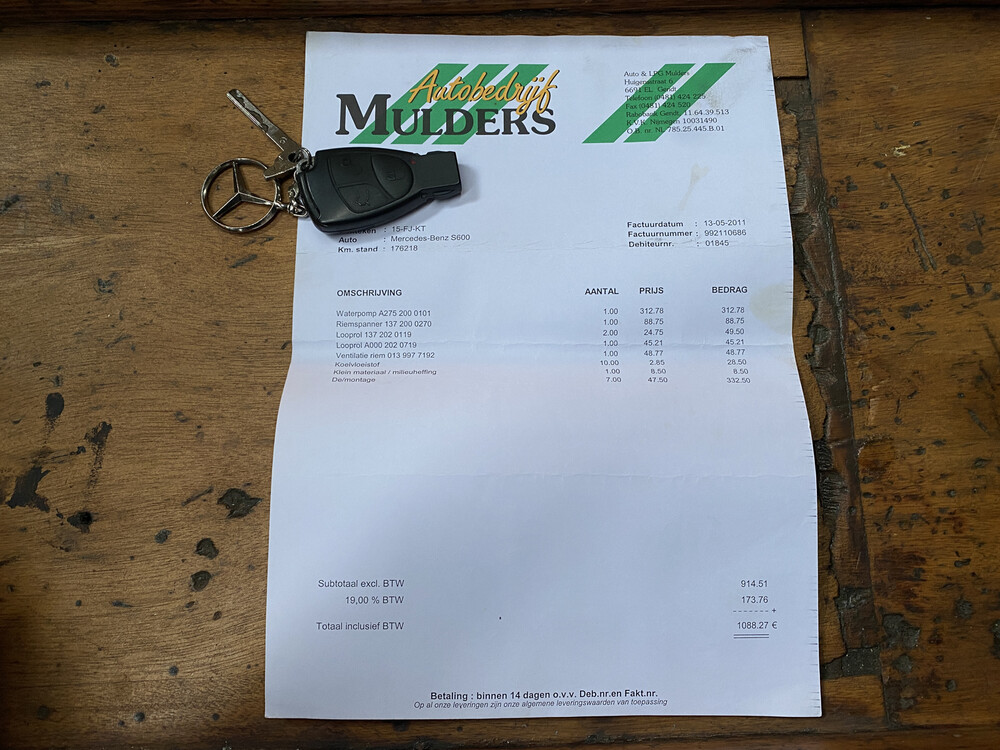 Mercedes-Benz S600 Long V12 W220 S-Klasse 369PS 2000, 15-FJ-KT