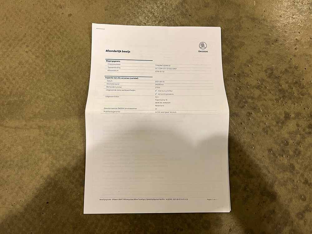 Skoda Octavia Combi 2.0 TDI Greentech Style Business 150pk 2018, RT-258-S