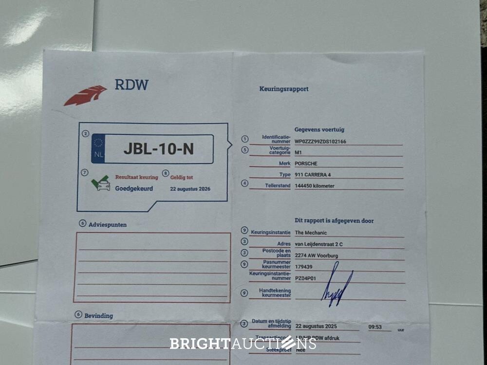 Porsche 911 991 Carrera 4 3.4 Coupe 349pk 2013, JBL-10-N