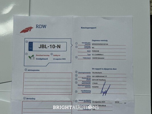 Porsche 911 991 Carrera 4 3.4 Coupe 349pk 2013, JBL-10-N