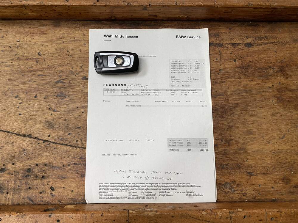 BMW ALPINA B3-Biturbo 2014 409hp 600nm F31, NL-License plate