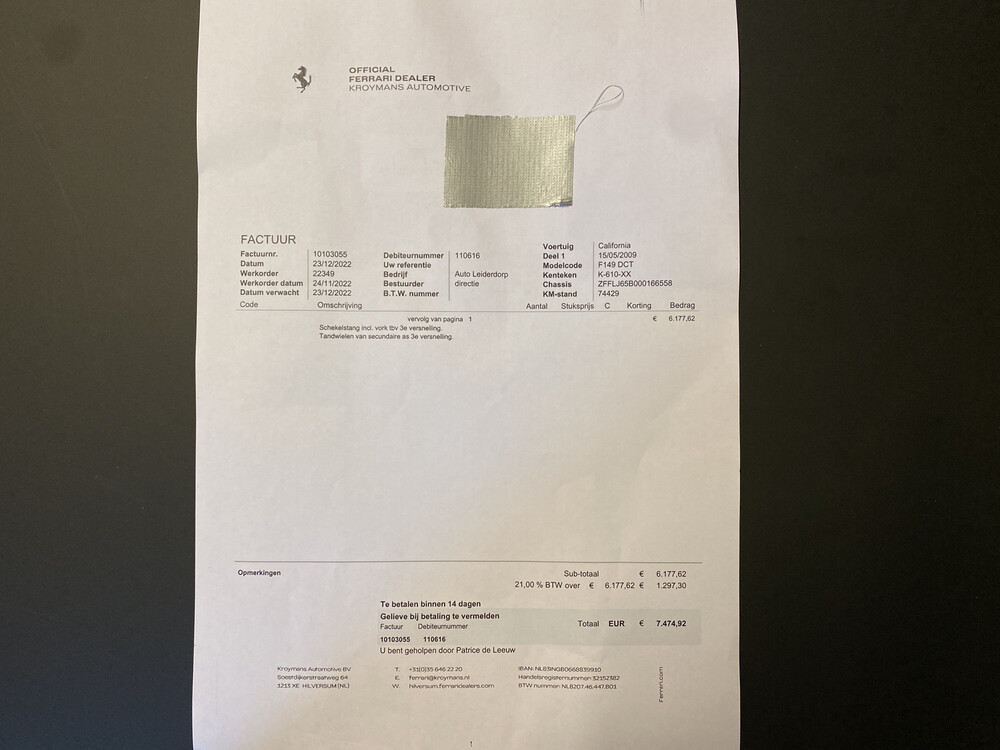 Ferrari California 4.3 V8 460hp 2009, K-610-XX