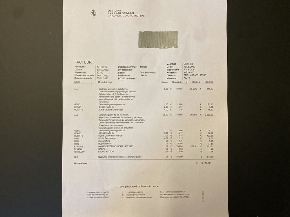 Ferrari California 4.3 V8 460hp 2009, K-610-XX
