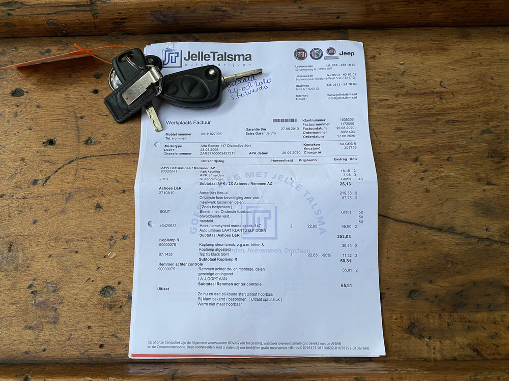 Alfa Romeo 147 T.Spark Progression 105pk 2008, 60-GKB-6
