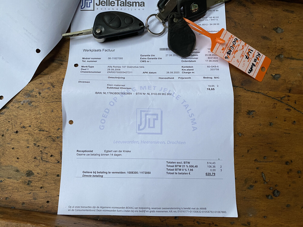 Alfa Romeo 147 T.Spark Progression 105pk 2008, 60-GKB-6