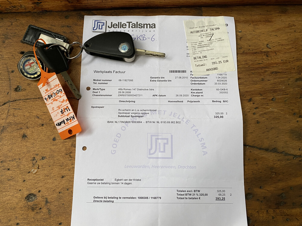 Alfa Romeo 147 T.Spark Progression 105pk 2008, 60-GKB-6