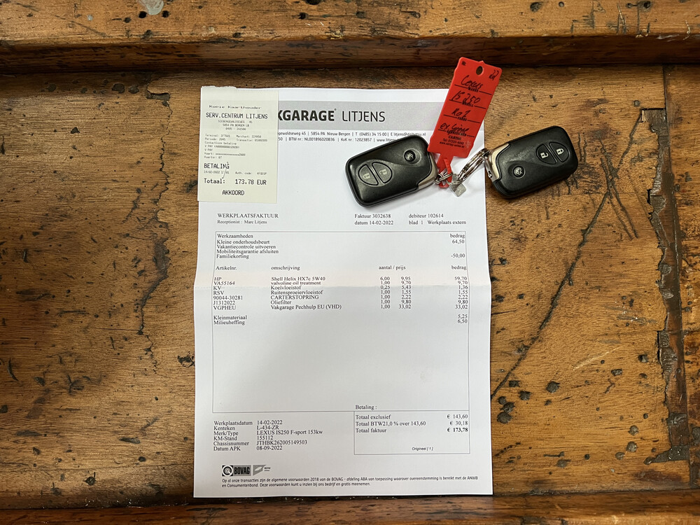 Lexus IS 250 F-Sport Line Sedan 208pk 2011, L-434-ZR