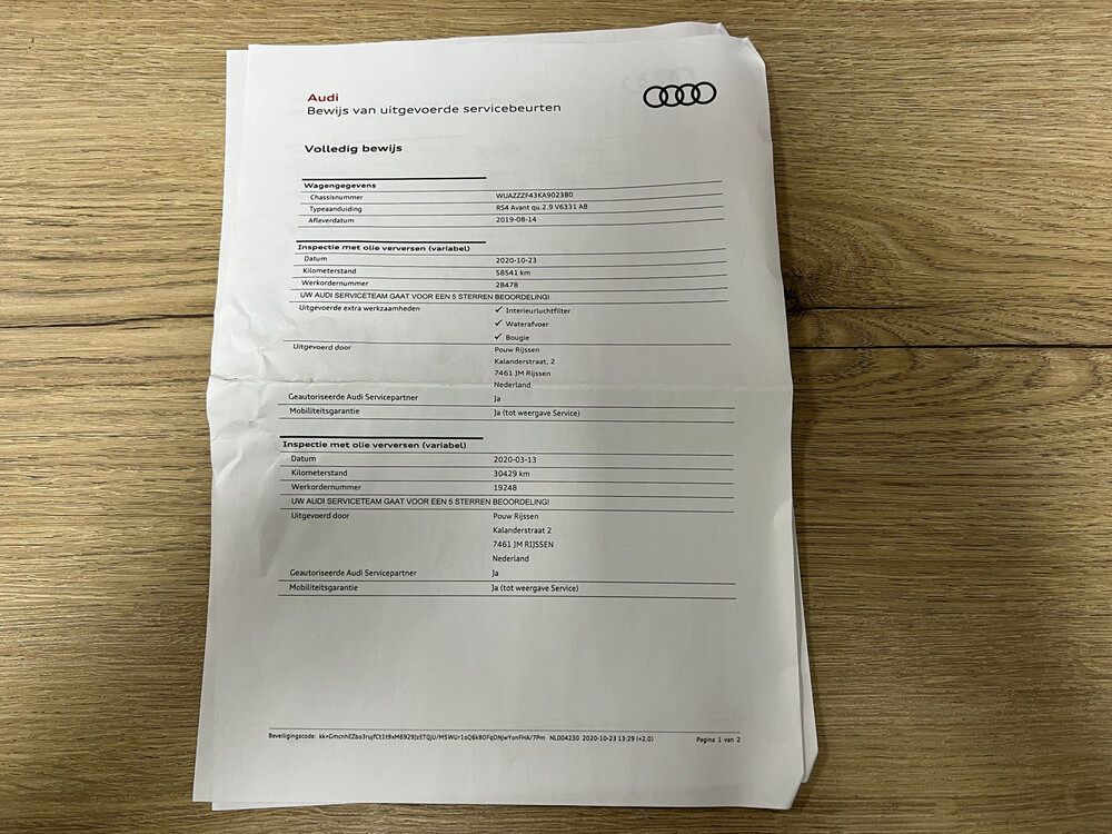 Audi RS4 2.9 V6 TFSI Quattro 450PS 2019, G-914-LL