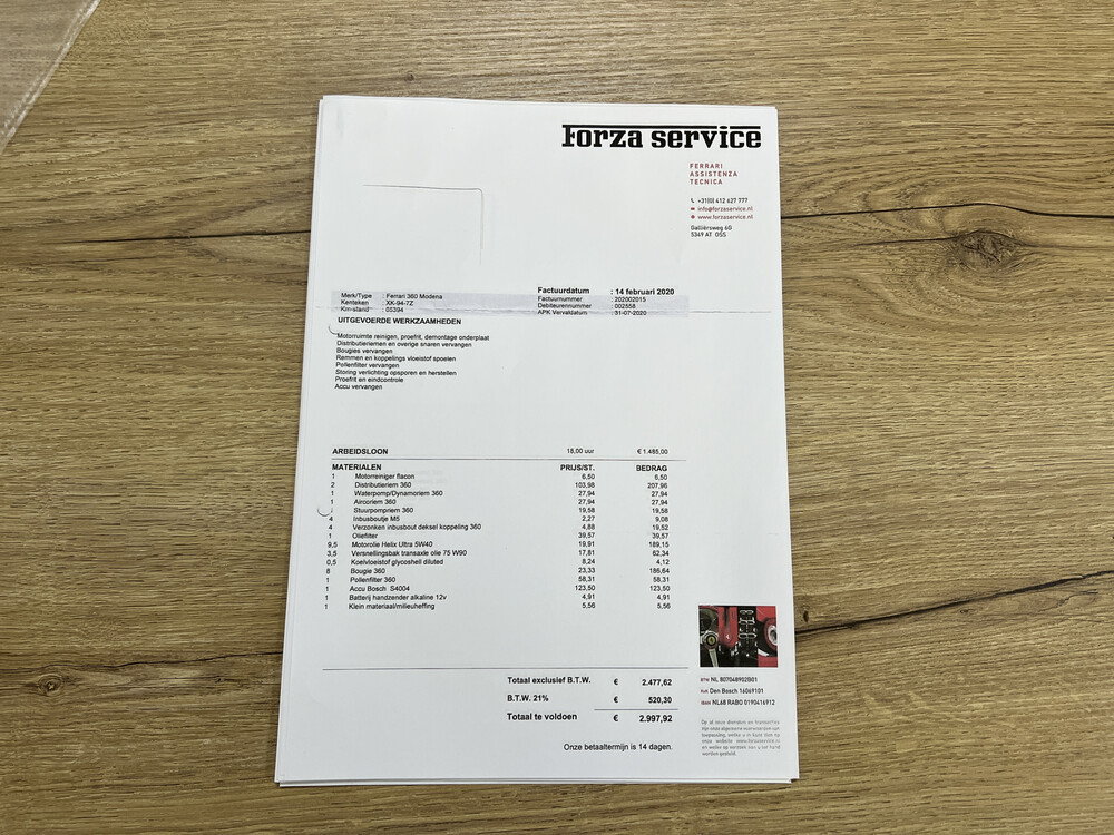 Ferrari 360 Modena 3.6 V8 400pk 2003, XK-947-Z