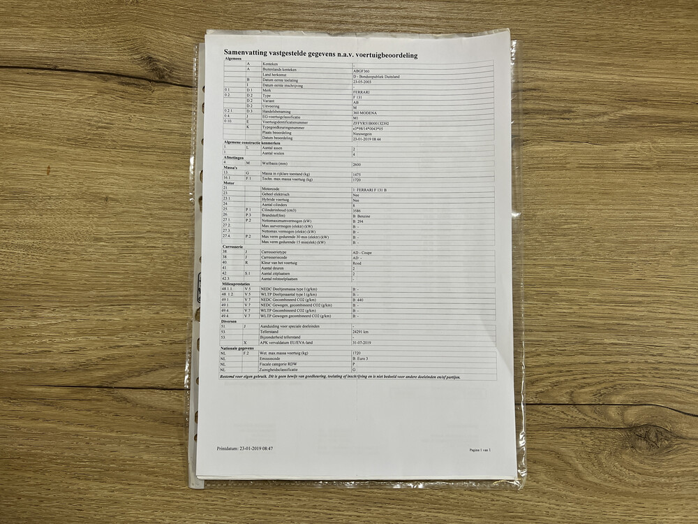 Ferrari 360 Modena 3.6 V8 400pk 2003, XK-947-Z