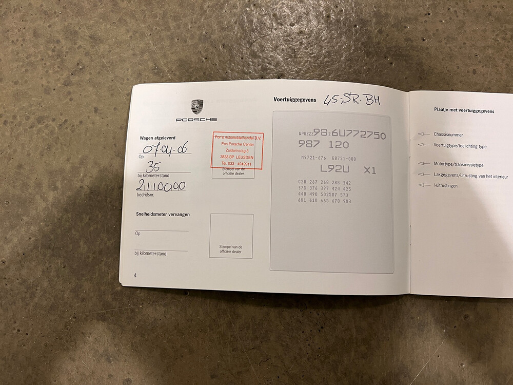 Porsche Cayman S 3.4 295PS 2006 -Ursprünglich. NL-, 45-SR-BH