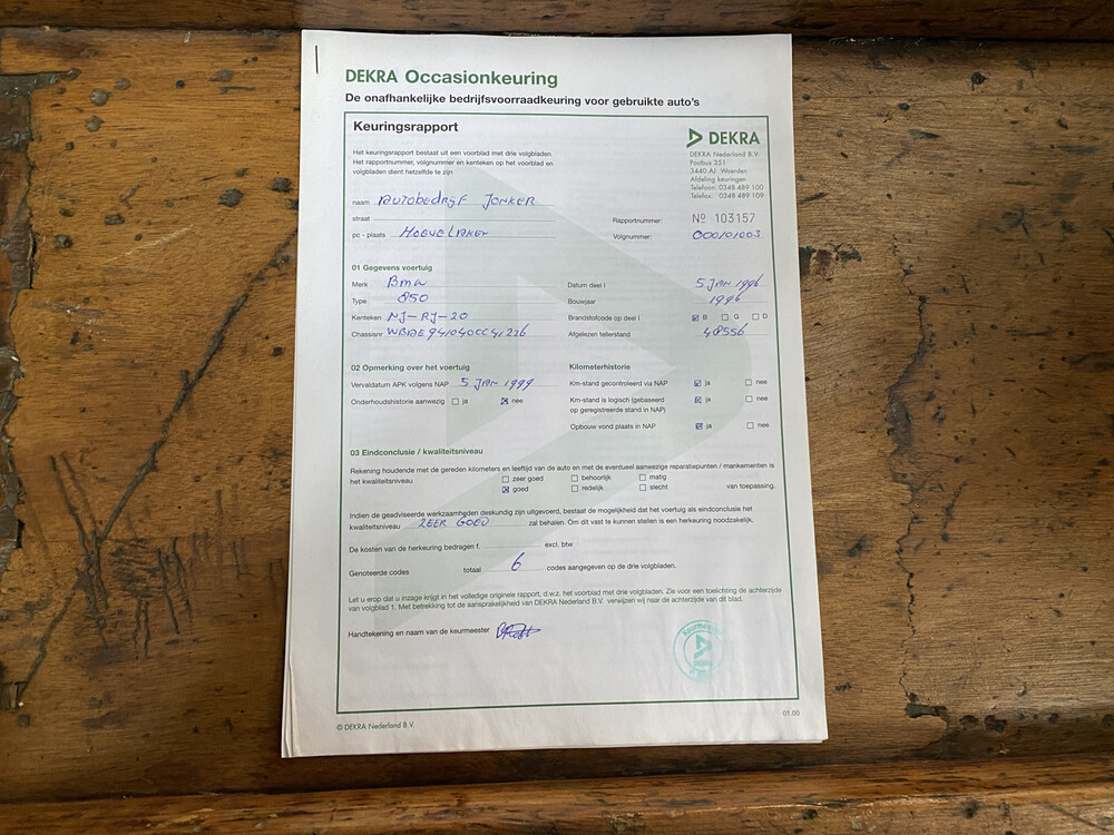 BMW 850Ci M73 8er 326PS 1996 -Orig. NL-, NJ-RJ-20.