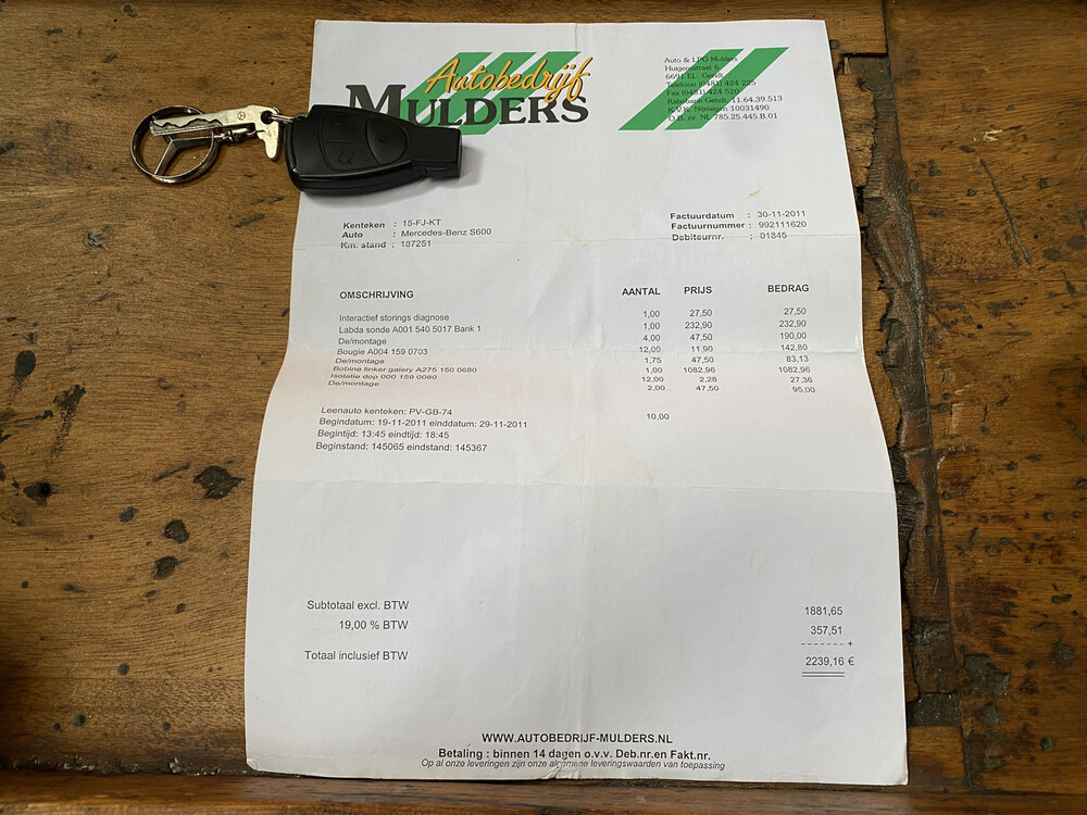 Mercedes-Benz S600 Lang V12 W220 S-Klasse 369PS 2000, 15-FJ-KT.