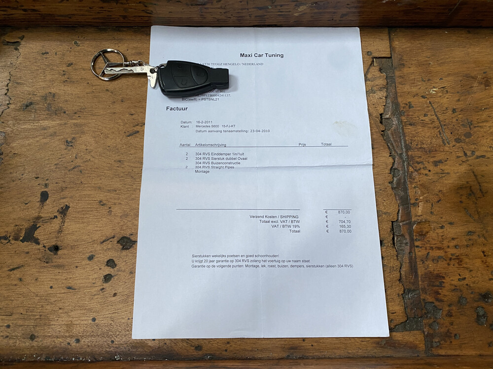 Mercedes-Benz S600 Lang V12 W220 S-Klasse 369PS 2000, 15-FJ-KT.