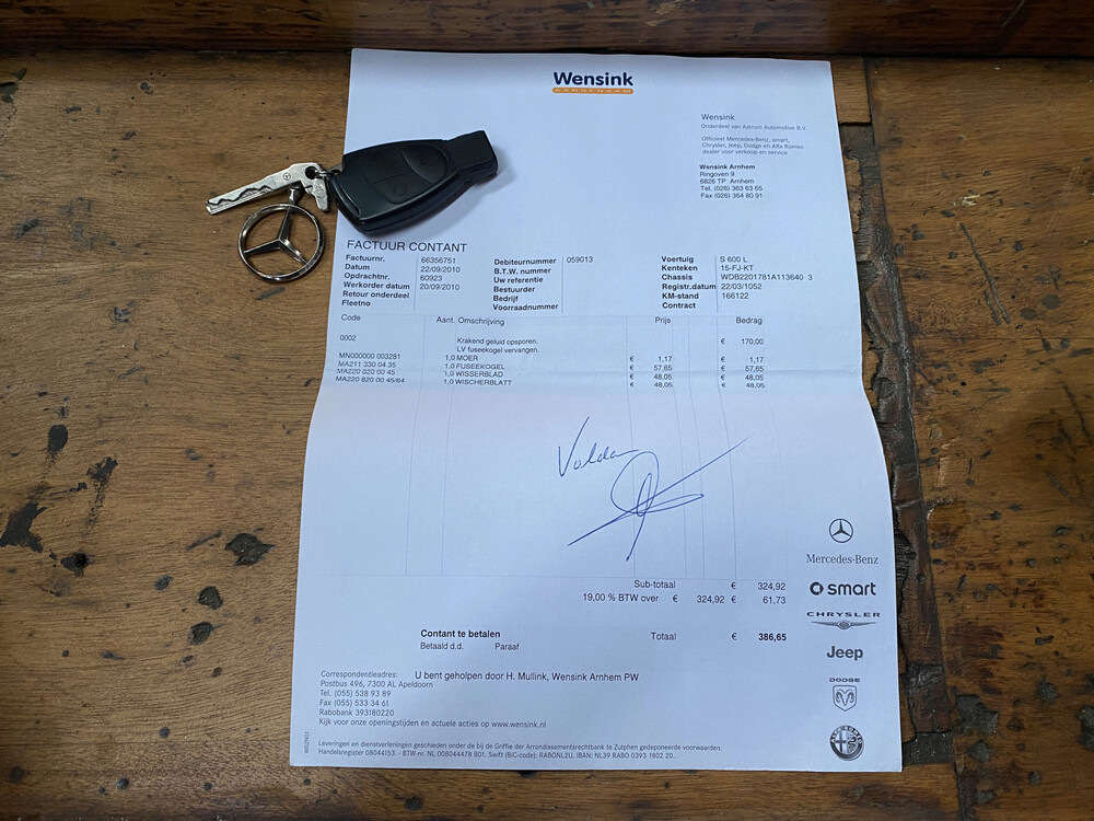 Mercedes-Benz S600 Lang V12 W220 S-Klasse 369PS 2000, 15-FJ-KT.