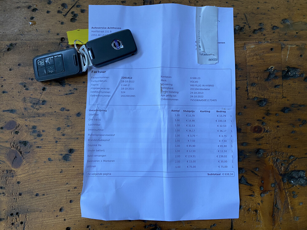 Volvo V60 D6 AWD Plug-In Hybrid Summen 215PS 2013 -Orig NL-, 4-SKK-23