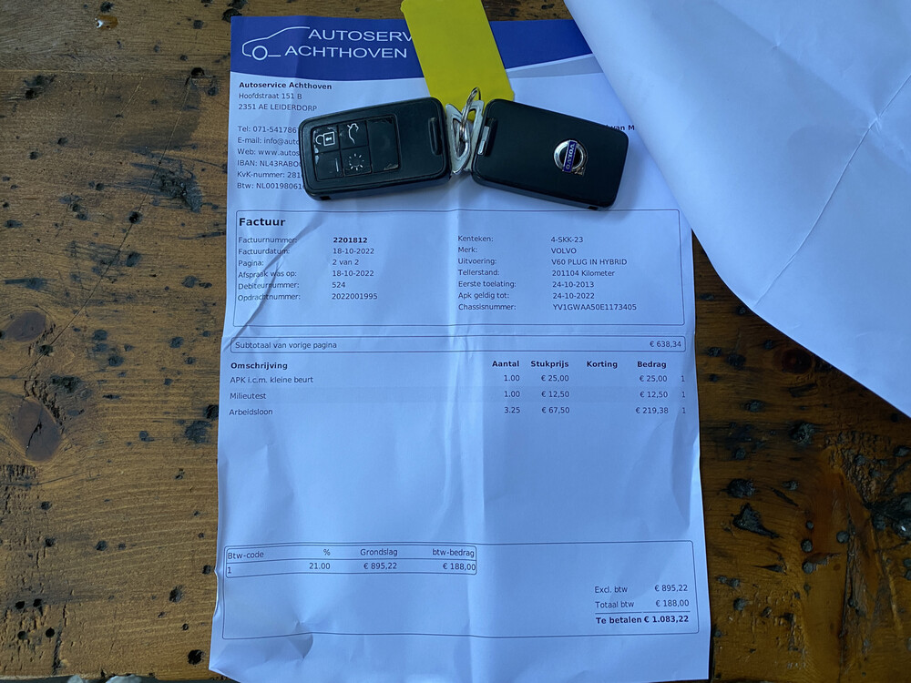 Volvo V60 D6 AWD Plug-In Hybrid Summen 215PS 2013 -Orig NL-, 4-SKK-23