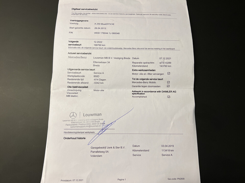 Mercedes-Benz A250 Sport Ambition A-Klasse 211PS 2013 -Orig. NL-, 7-KHV-63