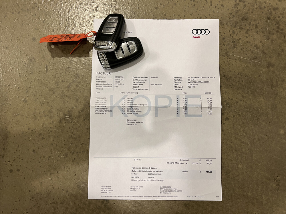 Audi A4 Allroad Quattro 2.0 TFSI Pro Line 211PS 2011 -Ursprünglich. NL-, 50-SJK-7