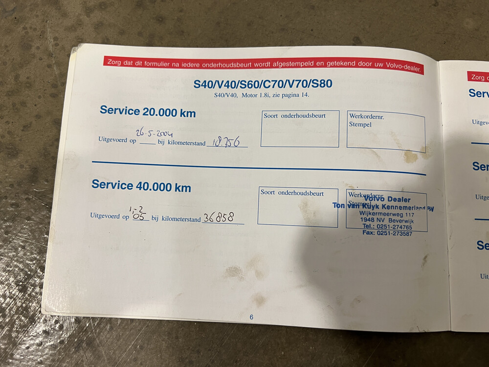 Volvo V40 Europa 136PS 2003 -Orig. NL-, 16-LR-RP.