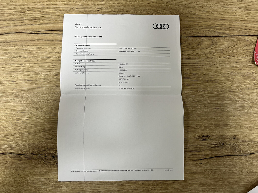 Audi RS4 2.9 V6 TFSI Quattro 450 PS 2019, G-914-LL.