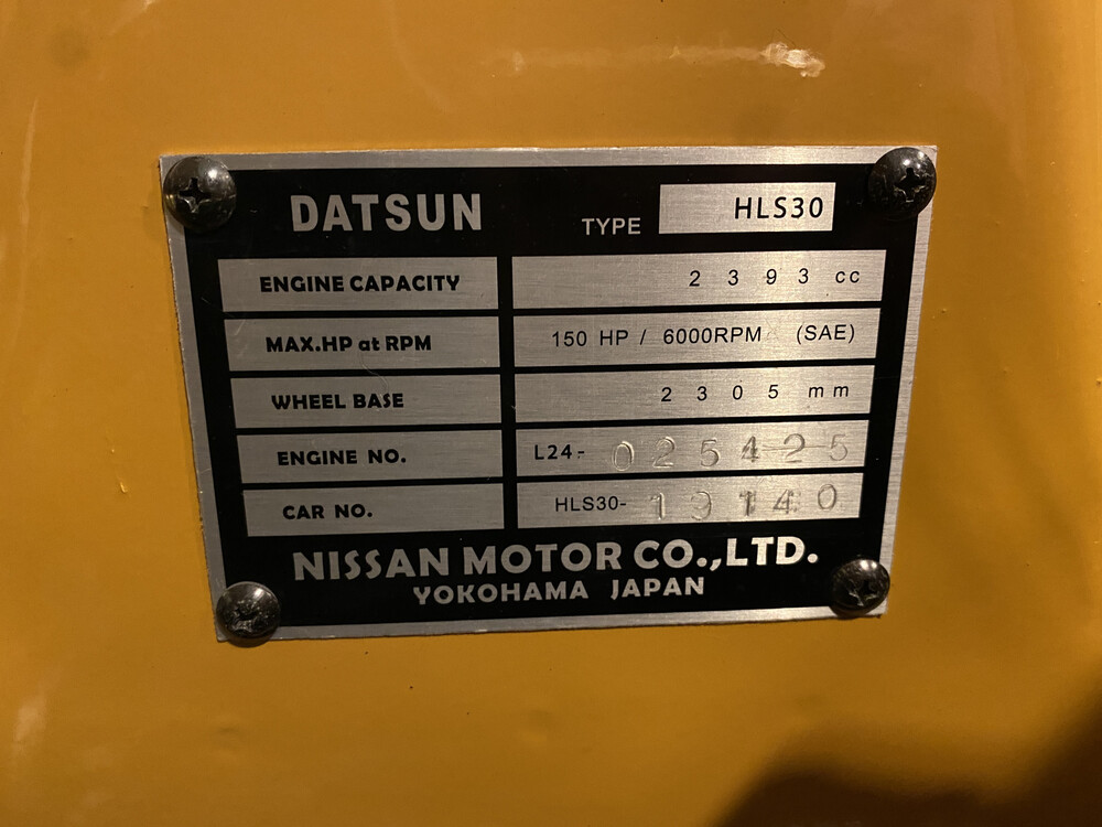 Datsun 240z Coupe Serie 1 1971 Matching Numbers, DZ-97-21