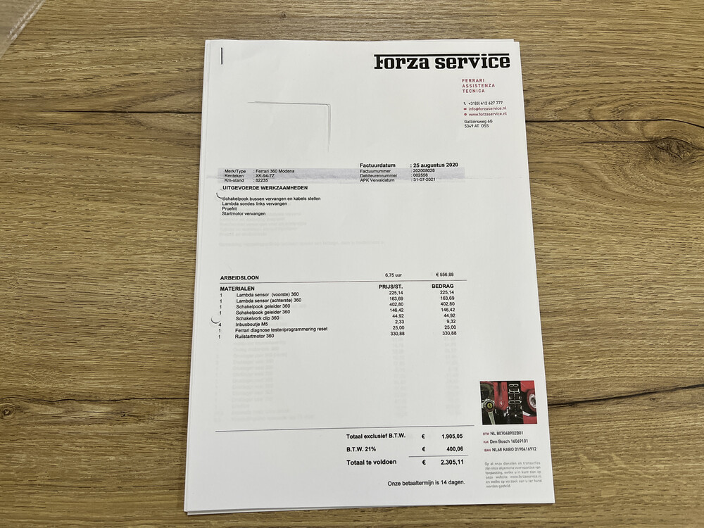 Ferrari 360 Modena 3.6 V8 400pk 2003, XK-947-Z