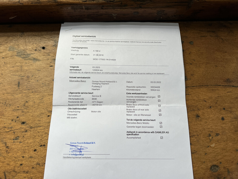 Mercedes-Benz 180d AMG Business Solution MJ-2019 116PS 2018 A-Klasse -Orig. NL-, TL-568-F