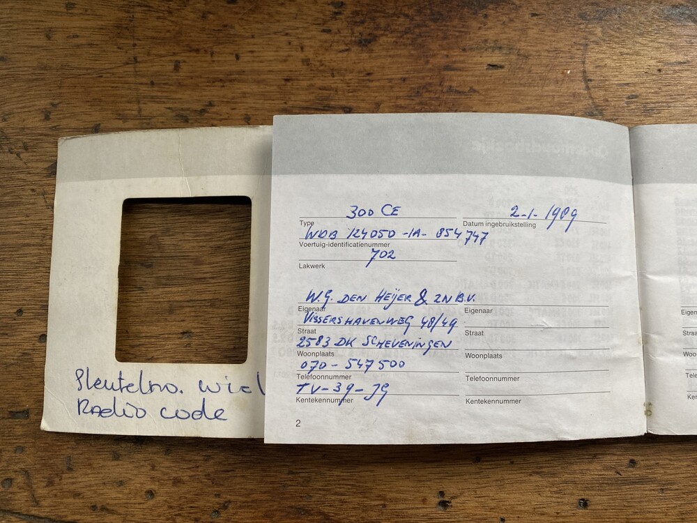 Mercedes-Benz 300CE W124 1989 -Orig. NL-, TV-39-JG